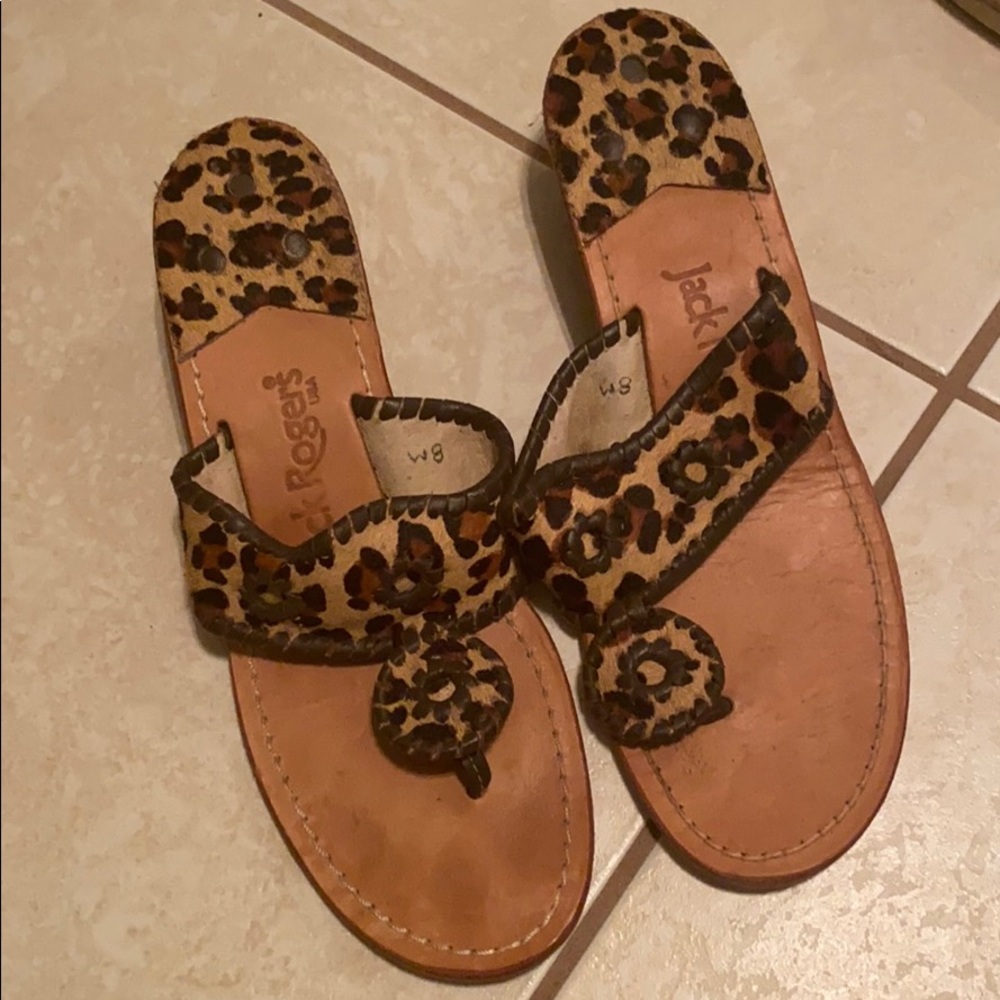 Leopard Jack Roger Heels Wedges